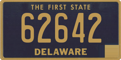 DE license plate 62642