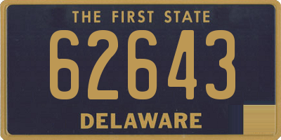 DE license plate 62643
