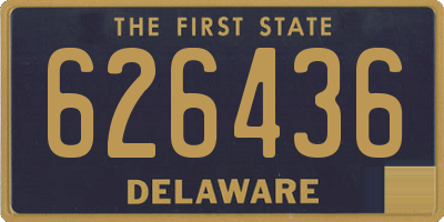 DE license plate 626436