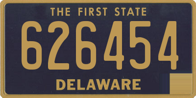 DE license plate 626454