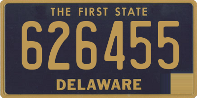 DE license plate 626455