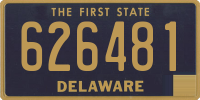 DE license plate 626481