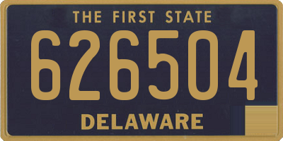DE license plate 626504