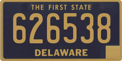DE license plate 626538