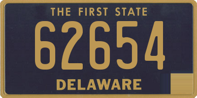 DE license plate 62654