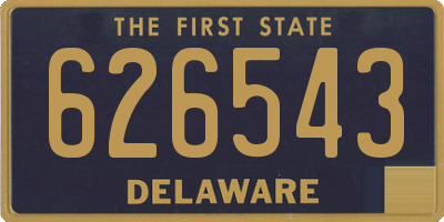 DE license plate 626543