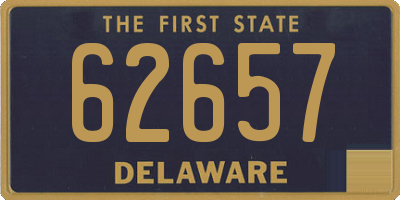 DE license plate 62657