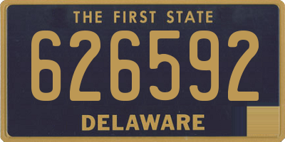 DE license plate 626592