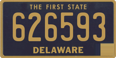 DE license plate 626593