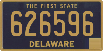 DE license plate 626596