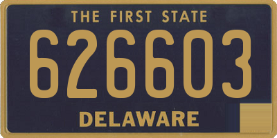 DE license plate 626603