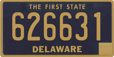 DE license plate 626631