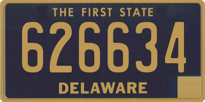DE license plate 626634