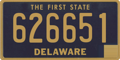DE license plate 626651