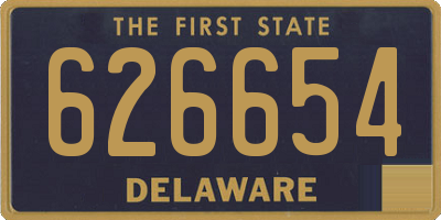 DE license plate 626654