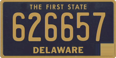 DE license plate 626657
