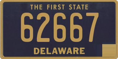 DE license plate 62667