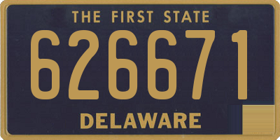 DE license plate 626671