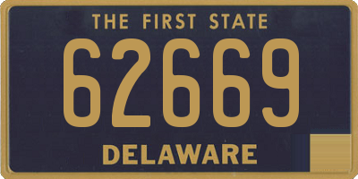 DE license plate 62669