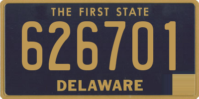 DE license plate 626701