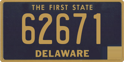 DE license plate 62671