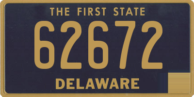 DE license plate 62672