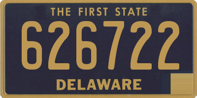 DE license plate 626722