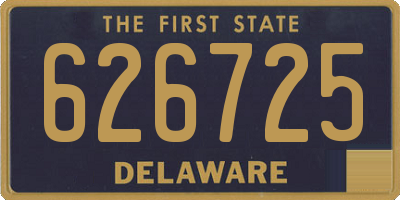 DE license plate 626725