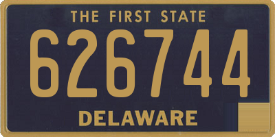 DE license plate 626744