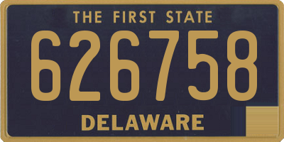 DE license plate 626758