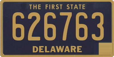 DE license plate 626763