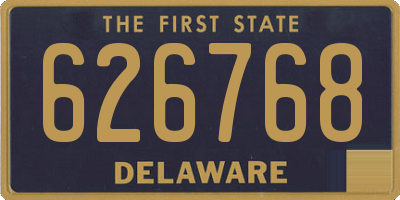 DE license plate 626768