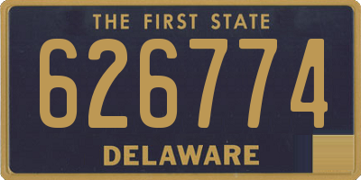 DE license plate 626774
