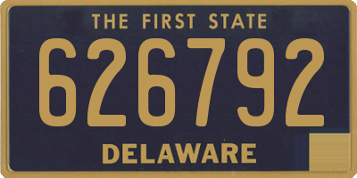 DE license plate 626792