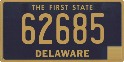 DE license plate 62685