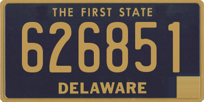 DE license plate 626851