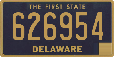 DE license plate 626954