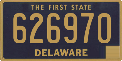 DE license plate 626970