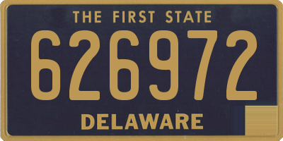 DE license plate 626972