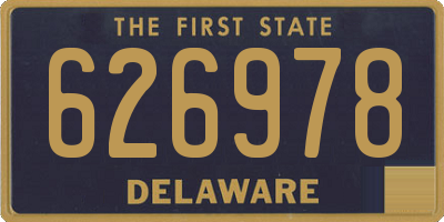 DE license plate 626978