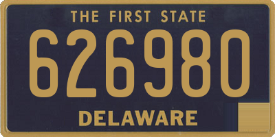 DE license plate 626980