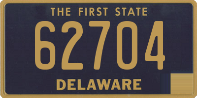 DE license plate 62704