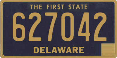 DE license plate 627042