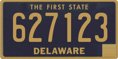 DE license plate 627123