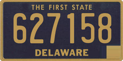 DE license plate 627158