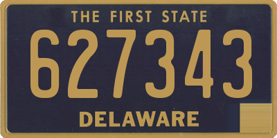 DE license plate 627343