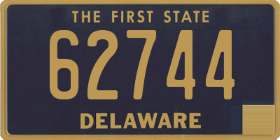 DE license plate 62744