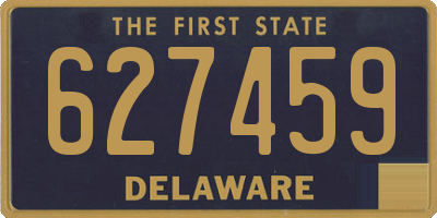 DE license plate 627459