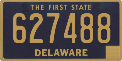 DE license plate 627488