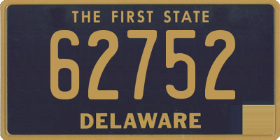 DE license plate 62752